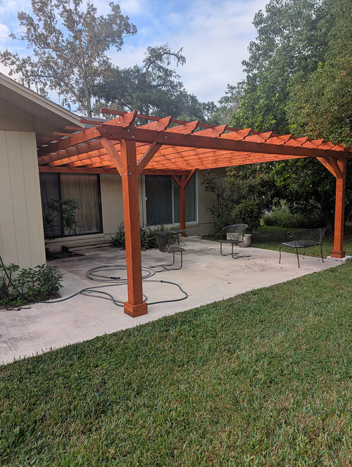 Outdoor Redwood Pergola